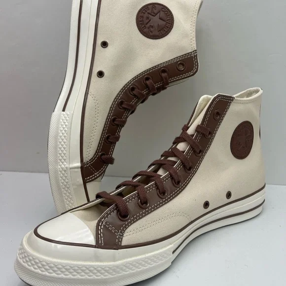Converse Men’s A09450CCHUCK 70 HINATURAL VORY/BEAR NAP/EGRET High-Top Sneakers
